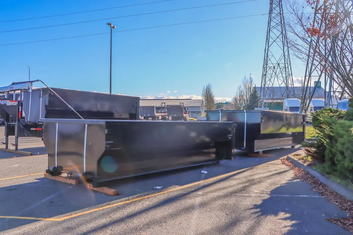 Roll-off dumpster ready for waste disposal at job site for Estate Cleanout Dumpster Rental in Bardmoor